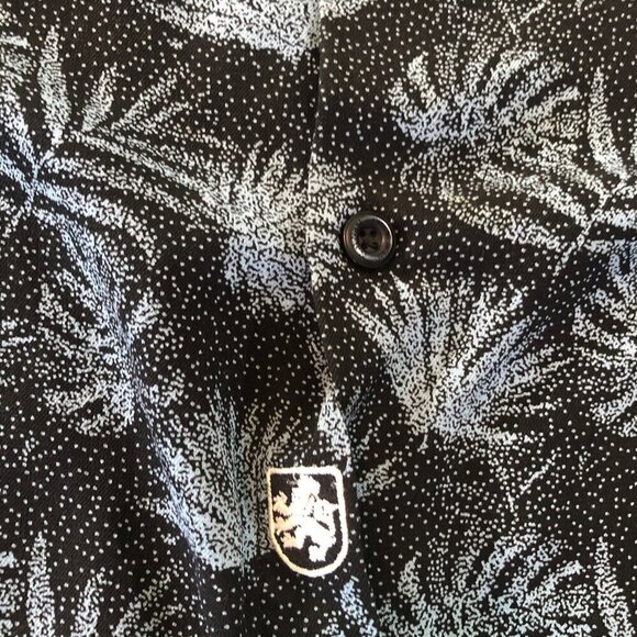 Nat Nast Hawaiian Shirt Mens Size XL Silk Blend Blue Tropical Leaves - Picture 3 of 8